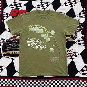 Khaki Green Lily Of The Valley Tee